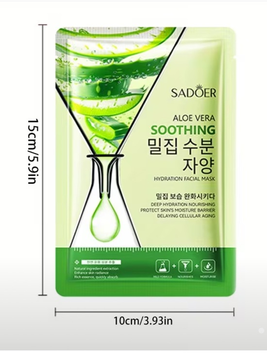 TEN SADOER Aloe Vera Soothing Hydration Facial Mask NEW Korean skincare - Picture 4 of 9